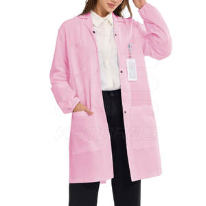 Bata de Laboratorio de Color Sólido de Alta Calidad, Nuevo Estilo, 100% Algodón, Unisex, para Uso Hospitalario, Precio Razonable - Product Image 3