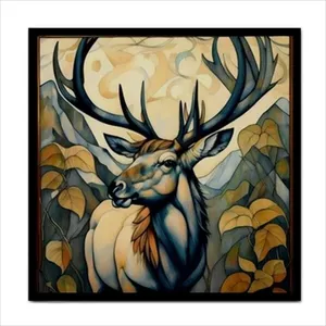 Elk Nouveau Carreaux de céramique Dosseret décoratif Art mural Peintures d'animaux - Product Image 1