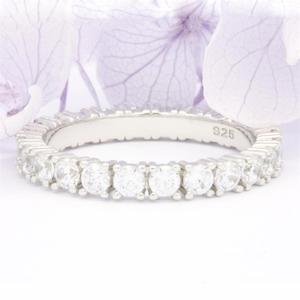 Anillo de Compromiso y Matrimonio de Plata de Ley 925 con Circonitas, Chapado en Rodio, Diseño Clásico y Elegante, Hecho a Medida - Product Image 5