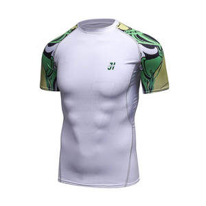 T-shirt MMA de haute qualité respirant en spandex/polyester pour l'entraînement aux arts martiaux pour hommes - Séchage rapide et léger - Product Image 3