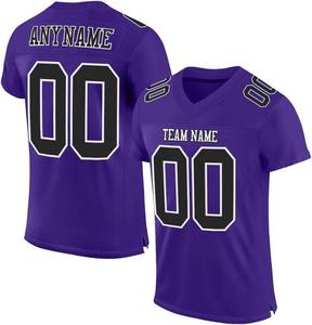 Camisetas de Fútbol Americano Personalizadas OEM del Fabricante 2026, Tejido de Poliéster Transpirable de Secado Rápido, Impresión por Transferencia de Calor, Nombres de Equipos - Product Image 5