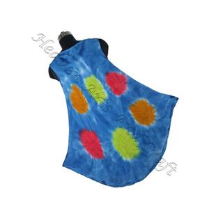 Indien 100% rayonne cravate teinture fête tenue décontractée attrayant cravate teinture longue ouverte maxi robe pour dames sans manches 100% rayonne vêtements de plage - Product Image 3