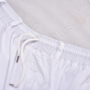 Pantalon cargo unisexe blanc avec cordon de serrage à la taille, poignets élastiques, respirant, en polyester, style streetwear pour adultes - Product Image 3