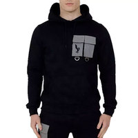 Grosir kualitas tinggi bernapas gaya terbaru trendi Plus ukuran pria Hoodie pendek Set kasual musim dingin pakaian disesuaikan warna