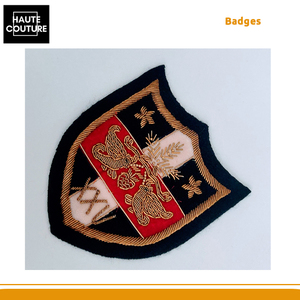 Hecho en India, el suministro más alto, 11 cms de largo, lingotes de fieltro hechos a mano, forma de escudo, insignias cosidas de cobre antiguo XXV - Product Image 3