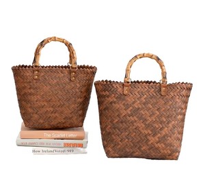 Artex Dong Thap Bolso Tejido Natural con Asa de Bambú Clásico y Ecológico - Product Image 1