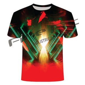 T-shirt de tous les jours décontracté pour hommes Premium 100% coton Sublimation imprimé séchage rapide été Style court tissu anti-odeur - Product Image 2