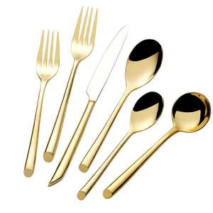 Ensemble de couverts allant au lave-vaisselle poli miroir de haute qualité Ustensile à bord torsadé de vente chaude pour la cuisine, la fête à la maison ou le mariage - Product Image 3