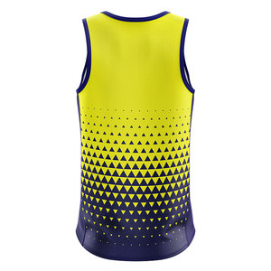 2025 Chaleco de uniforme de pista personalizado y pantalones cortos Nuevo diseño con logotipo de equipo Impresión digital Conjunto de corredores sin mangas - Product Image 5