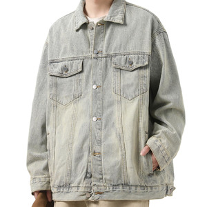Chaqueta de Invierno, el Mejor Fabricante de Chaquetas Vaqueras para Hombre, Color Sólido, Servicio OEM Personalizado, Último Estilo, Chaqueta Vaquera Lisa Teñida para Hombre - Product Image 3
