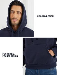 Sweat à capuche en polaire pour homme, couleur et design personnalisés, coupe régulière, anti-boulochage, pull à capuche pour le printemps, l'automne et l'hiver, vente chaude - Product Image 3