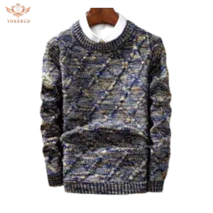 Plus Size Men's High Quality Crew <b>Neck</b> Knitted Printed Sweatshirts Slim Fit Winter Wear 100% Cotton Eco-Friendly Customized - Product Image 5
