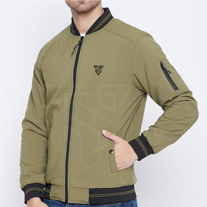 Blouson Bomber Homme Personnalisé de Haute Qualité Grande Taille Col Montant Hiver Style Urbain Respirant Séchage Rapide Nylon/Polyester - Product Image 1