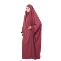 Hijab de Oración Elegante y Transpirable de Poliéster, Talla Grande, Largo hasta el Tobillo, Elástico en Cuatro Direcciones, Manga Larga, de una Pieza, para Primavera