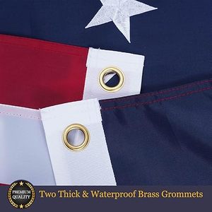 Drapeau américain Betsy Ross 2x3 pieds, brodé, 13 étoiles, en polyester imperméable, pour le 250e anniversaire, usage extérieur intensif - Product Image 3