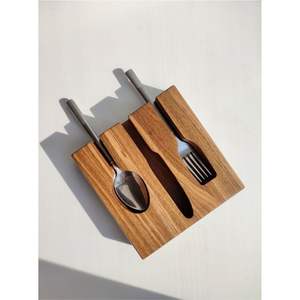 Exhibidor de Cubiertos de Madera de Lujo con Cubierta Acrílica, Elegante Organizador de Cubiertos, Caja de Almacenamiento de Cubiertos para Hotel y Restaurante - Product Image 3
