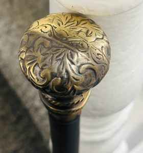 Swagger Bâton de marche en laiton écologique avec canne à poignée en nickel de style victorien - Product Image 3