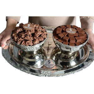 Modern <b>Wedding</b> Banquet <b>Chocolate</b> Sweet Server Eco-Friendly Top Selling Highest Quality Silver Metal Serving Bowl Good Price - Product Image 1