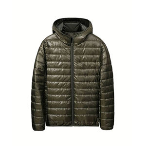 Venta al por mayor de alta calidad de invierno de talla grande ropa de calle acolchada chaqueta de bombardero con cierre de cremallera impermeable tejido de poliéster cálido - Product Image 3