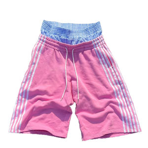 Custom Cotton Baggy Oversized High Quality Streetwear Double Waist Striped Summer <b>Jogging</b> <b>Shorts</b> For <b>Men</b> - Product Image 1