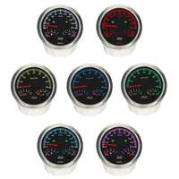 Set Speedometer GPS 85mm 2 Gauge 120MPH Odometer Tachometer 8000RPM Pengukur Bahan Bakar/Suhu Air 40-120 Piston Tekanan Oli