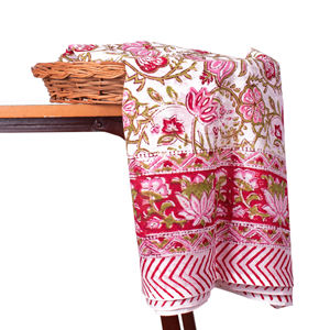 Écharpe indienne artisanale en coton Craftjaipur à motifs floraux imprimés à la main, multicolores, respirante, légère, longue, pour la plage - Product Image 3