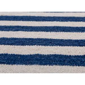 พรมขนสัตว์ทอมือลายทางและลายเพชร Alhambra Ivory Flat Weaves พรมปอกระเจาทำมือสำหรับบ้าน ข้างเตียง ทางเดิน-รุ่น ADWL-13197 - Product Image 3