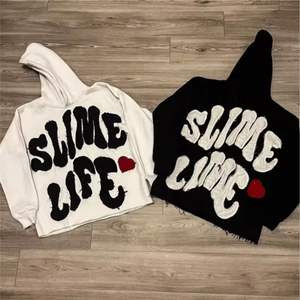 Sudadera con capucha unisex de peso pesado para hombre, logotipo bordado personalizado, Sudadera con capucha estampada recortada de gran tamaño en blanco - Product Image 5