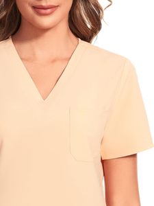 Ensembles d'uniformes d'infirmière de haute qualité, col montant, manches courtes avec couleurs et logos personnalisés 2 pièces unisexe - Product Image 4