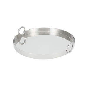 Metal Serving <b>Trays</b> Stainless Steel <b>Round</b> <b>Tray</b> with Handle Customize for Restaurant Hotels and Home Decorative - Product Image 6