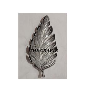 Plateau de service de chocolats à dessert de qualité supérieure en aluminium couleur argent plateau à feuilles plat pour la vaisselle - Product Image 2