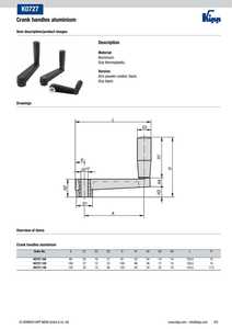 K0727 Manivela de Aluminio Negra, Palanca de Operación Manual, Manivela Giratoria Industrial en Forma de D, Componente de Control de Máquina - Product Image 5