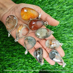 Collar de Plata de Ley 925 con Baño de Oro y Cristal de Cuarzo Natural, Colgante de Moda para Mujer, Accesorio de Moda - Product Image 3