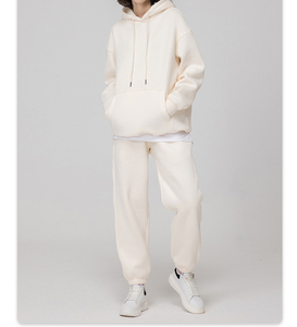 Ensemble survêtement unisexe pour homme d'hiver, sweat-shirt et pantalon de survêtement personnalisés, polaire respirant, séchage rapide - Product Image 4