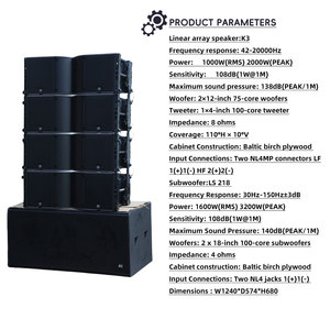 DBK kép 12 inch 2 cách dòng mảng loa kép 18 inch Loa siêu trầm lớn lễ hội âm nhạc buổi hòa nhạc hoàn chỉnh PA âm thanh thiết bị - Product Image 6