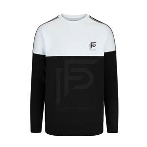 ชุดวอร์มคอกลมของผู้ชายผ้าฝ้าย100% สีพื้นแบบสวมหัวแนววินเทจ - Product Image 2