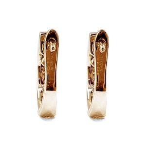 Bijoux à court délai de livraison Meilleures ventes Top qualité platine or Rose véritable diamant et rubis mince Huggie boucles d'oreilles pour cadeau - Product Image 3