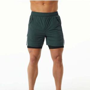 Moda verano Color sólido algodón poliéster pantalones cortos para hombres de alta calidad personalizado transpirable deportes Joggers Fitness hombres pantalones cortos - Product Image 1