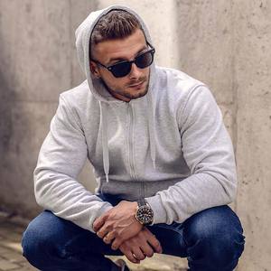 Vente flash - Sweat à capuche pour homme à fermeture éclair, coupe classique, nouveau design, tissu lourd, polyester/coton, respirant, sweat à capuche d'hiver - Product Image 5