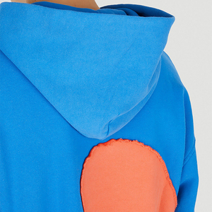 เสื้อฮู้ดแบบสวมหัวสำหรับผู้ชายโอเวอร์ไซส์ผ้าฝ้าย100% ไหล่แบบกำหนดเอง - Product Image 5