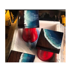 Vente en gros de sous-verres en résine avec un design unique pour la cuisine et la vaisselle Ensemble de sous-verres en résine époxy, qualité durable, design unique - Product Image 1