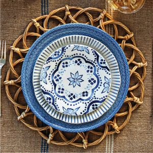 Mantel Individual tejido de ratán al por mayor, mantel decorativo para mesa, plato cargador de mimbre Natural para mesa de comedor, decoración de hogar y restaurante - Product Image 4