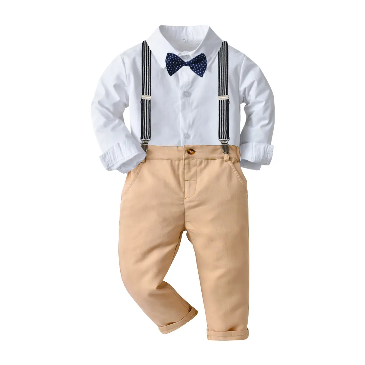 ใหม่2024ชุดเดรสสำหรับเด็กทารกแบบมีปกแขนยาวแบบมีสายเอี๊ยมกางเกงขายาวชุดเดรสงานเลี้ยงสำหรับเด็ก wear2022ทางการใหม่ CR