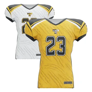 เสื้อฟุตบอลอเมริกันแบบขายส่ง ปรับแต่งได้ คุณภาพสูง พิมพ์โลโก้ได้ ออกแบบใหม่ล่าสุด เสื้อสีน้ำเงิน แห้งเร็ว สำหรับทุกเพศ - Product Image 3