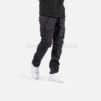 Pantalon de travail décontracté pour homme, multi-poches, imperméable, à faible élasticité à la taille, en coton, pour la chasse en plein air, la randonnée tactique