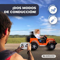 Coche Eléctrico MobiRoad Mobiclinic para Jeep Wrangler con Control Remoto, Pedal, Radio LED, MP3, USB, SD y Características Únicas