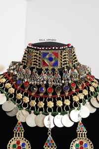 Servicio OEM personalizado de alta calidad de acero inoxidable de moda para mujer Afghani collar pendientes proveedor directo fiesta de boda - Product Image 5