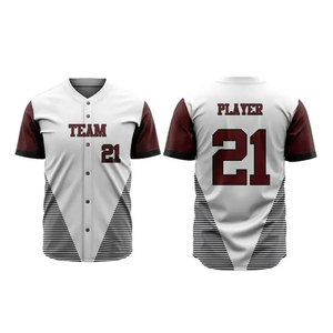Suministro directo de fábrica en línea Logotipo personalizado Conjunto de uniforme de béisbol Transpirable Variedad de tamaños disponibles - Product Image 3