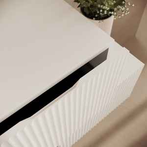 Mueble de Baño Suspendido de 120 cm con Espejo LED Giratorio y 2 Cajones, Lavabo de Resina Incluido - Product Image 3