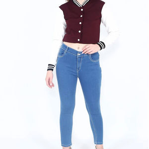 Nuevas llegadas Precio al por mayor Pantalones de mezclilla para mujer Pantalones vaqueros ajustados de cintura media para mujer Diseño de marca personalizado Jeans de mujer - Product Image 6